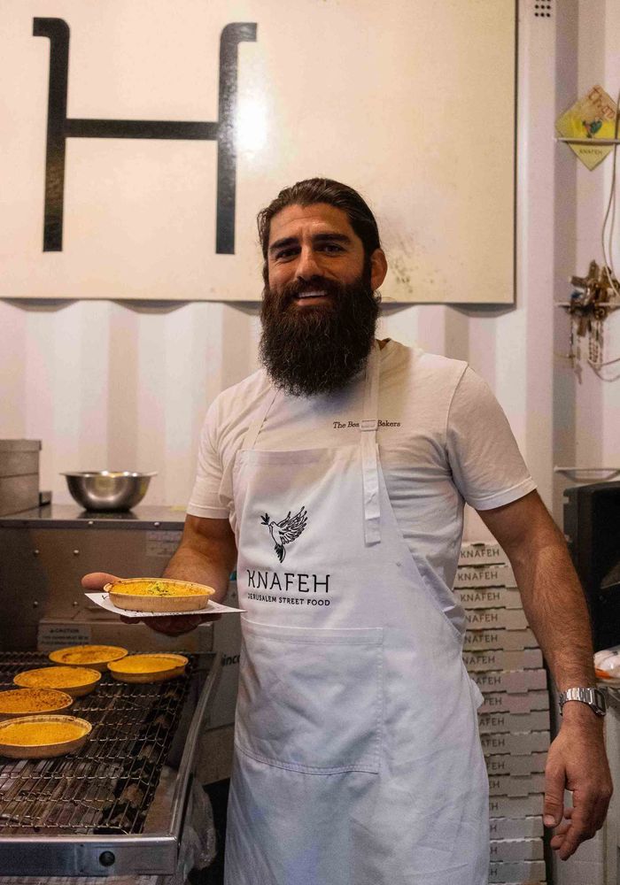 The Bearded Bakers Smash Stereotypes with Cheesy Middle Eastern Knafeh